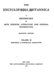 Cover of: The Encyclopaedia Britannica: A Dictionary of Arts, Sciences, Literature and ...