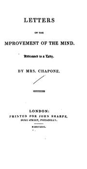 Cover of: Letters on the Improvement of the Mind