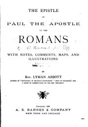 Cover of: The Epistle of Paul the Apostle to the Romans