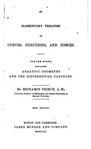 Cover of: An Elementary Treatise on Curves, Functions, and Forces