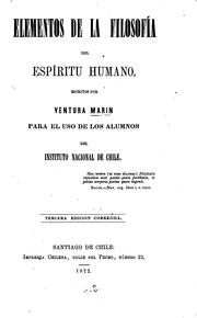 Cover of: Elementos de la Filosofia del ESPIRITU humano