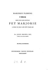 Cover of: Marjorie Fleming, a sketch. Being the paper entitled 'Pet Marjorie'.