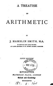 Cover of: A treatise on arithmetic by J. Hamblin Smith