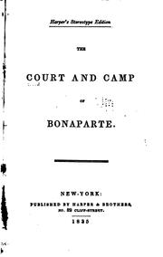 Cover of: The Court and Camp of Bonaparte