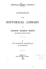 Cover of: Catalogue of the Historical Library of A.D. White