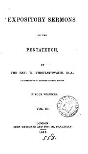 Cover of: EXPOSITORY SERMONS ON THE PENTATEUCH