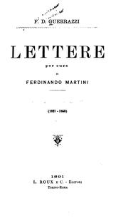 Cover of: Lettere