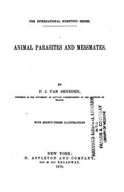 Cover of: Animal Parasites and Messmates by Beneden (Pierre Joseph)