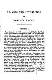 Cover of: The travels and adventures of monsieur Violet in California, Sonora and western Texas