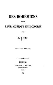 Cover of: Des Bohemiens et de leur musique en Hongrie