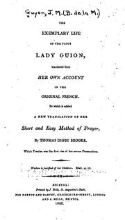 Cover of: The Exemplary Life of the Pious Lady Guion by Jeanne Marie Bouvier de La Motte Guyon