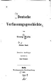 Deutsche Verfassungsgeschichte by Georg Waitz