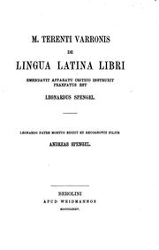Cover of: M. Terenti Varronis de lingua Latina libri, emendavit, apparatu critico instruxit, praefatus est ...