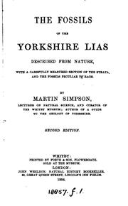 Cover of: THE FOSSILS OF THE YORKSHIRE LIAS by MARTIN SIMPSON