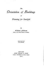 Cover of: The Orientation of Buildings Or Planning for Sunlight