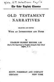 Cover of: Old Testament Narratives: Selected and Edited, with an Introduction and Notes
