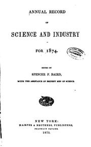 Cover of: Annual Record of Science and Industry for 1871-78