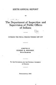 Annual Report by Indiana, Indiana Dept. of Inspection