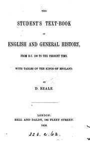 Cover of: The student's text-book of English and general history from B.C. 100 by Dorothea Beale