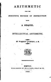 Cover of: Arithmetic Upon the Inductive Method of Instruction: Being a Sequel to ... by Warren Colburn, Warren Colburn