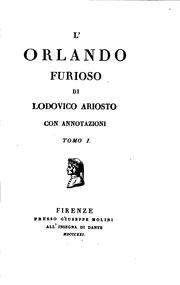 Cover of: L'Orlando furioso