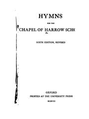 Cover of: Hymns for the Chapel of Harrow School