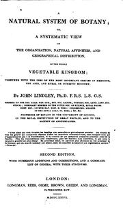 Cover of: A Natural System of Botany, Or, A Systematic View of the Organization ...