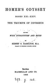 Cover of: Homer's Odyssey, books xxi.-xxiv., ed. with intr. and notes by S.G. Hamilton