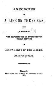 Cover of: Anecdotes of a Life on the Ocean: Being a Portion of the Experiences of Twenty-seven Years ...