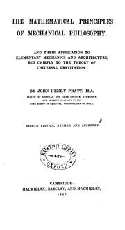 Cover of: The mathematical principles of mechanical philosophy