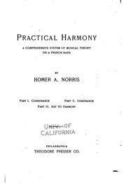 Cover of: A System of Harmony: Founded on Key Relationship, by Means of which a ...