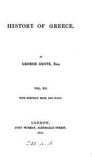 Cover of: A History of Greece by George Grote, George Grote