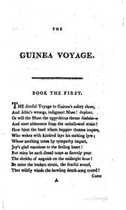 Cover of: The Guinea Voyage: A Poem by James Field Stanfield