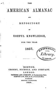 The American Almanac and Repository of Useful Knowledge by No name