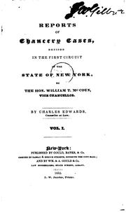 Cover of: Reports of Cases Argued and Determined in the Late Supreme Court of the State of New York ...