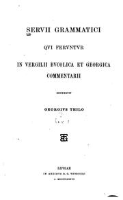 Cover of: Servii Grammatici qui feruntur in Vergilii carmina commentarii