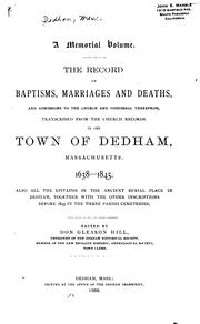 Cover of: The Early Records of the Town ...