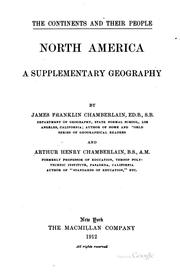 Cover of: North America: A Supplementary Geography by James Franklin Chamberlain, Arthur Henry Chamberlain
