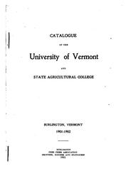 Catalogue by Burlinton Vermont University