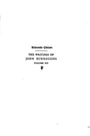 Cover of: The Writings of John Burroughs by John Burroughs
