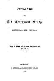 Cover of: Outlines of Old Testament study, historical and critical by E E. W