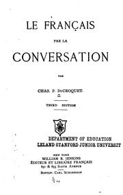 Cover of: Le francais par la conversation by Charles P. Du Croquet