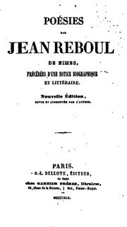 Cover of: Poésies by Jean Reboul, Jean Reboul