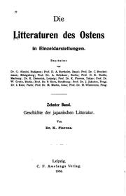 Cover of: Geschichte der japanischen Litteratur by Karl Florenz