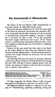 Annual Report of the Board of Gas and Electric Light Commissioners of the Commonwealth of .. by Massachusetts Board of Gas and Electric Light Commissioners