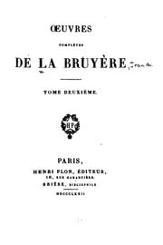 Cover of: Oeuvres complètes de La Bruyère ...