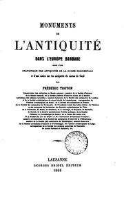 Cover of: Monuments de L'Antiquite dans L'Europe Barbare by Frederic Troyon