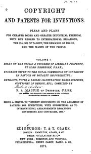 Cover of: Copyright and Patents for Inventions