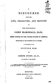 Cover of: A Discourse Upon the Life, Character and Services of the Honorable John ...
