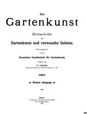 Cover of: Die Gartenkunst by Deutsche Gesellschaft für Gartenkunst